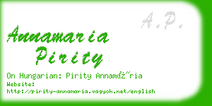 annamaria pirity business card